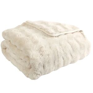Brand New Life Comfort Bubble Faux Fur Throw 60”x 70”